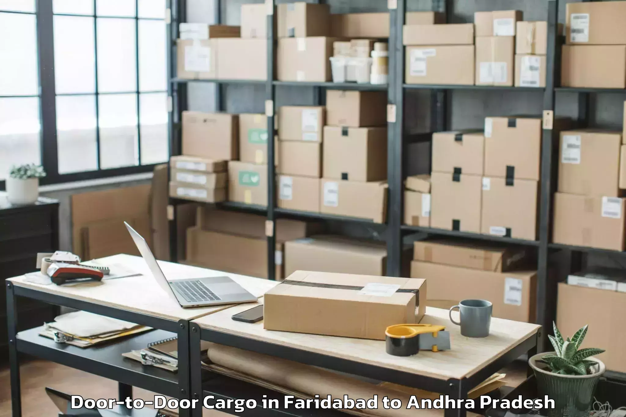 Reliable Faridabad to Nandivada Door To Door Cargo